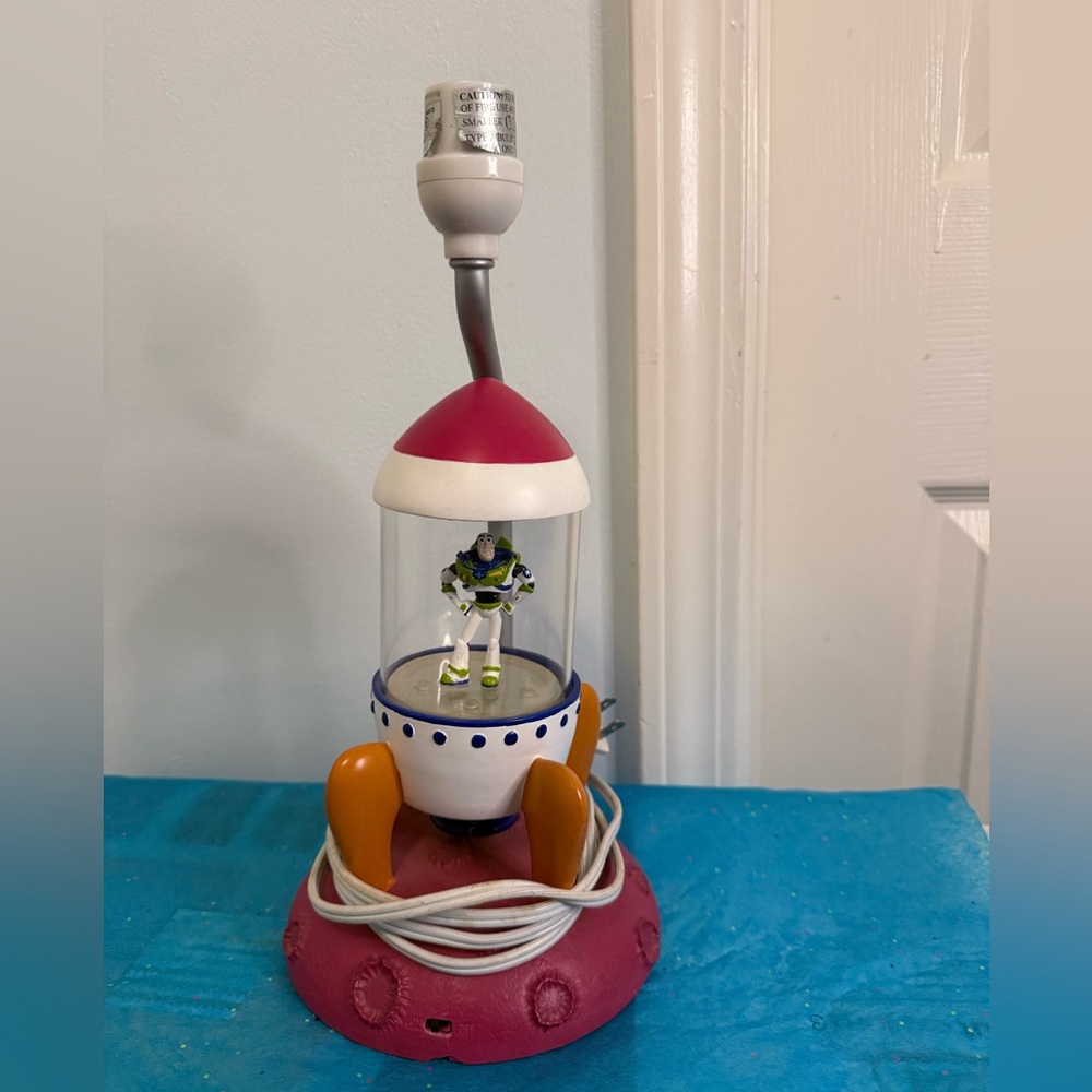 Disney Buzz Lightyear Red and White Rocket Lamp